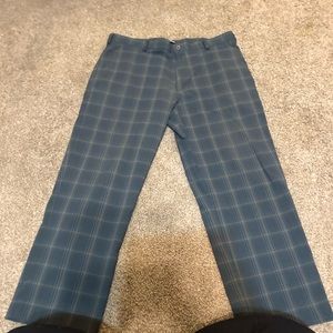 Nike Golf Green/Gray Plaid Pants, Size 36x28